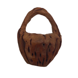 Tiny Peach Pit Carved Basket