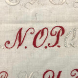 Antique Embroidered 1818 Alphabet Sampler, with Attribution, in Adirondack Frame