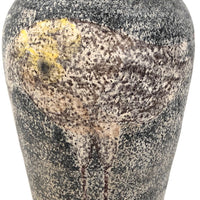 Unusual Hand-Painted Pottery Vase With Large Birds