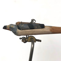 Carved, Painted Antique Mechanical Bird