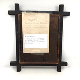 Antique Embroidered 1818 Alphabet Sampler, with Attribution, in Adirondack Frame