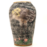 Unusual Hand-Painted Pottery Vase With Large Birds