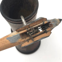 Carved, Painted Antique Mechanical Bird