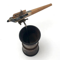 Carved, Painted Antique Mechanical Bird