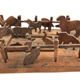 Charming Old Folk Art Animal Yard with Quite a Mix of Creatures!