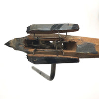 Carved, Painted Antique Mechanical Bird