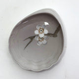 Bing & Grondahl Denmark Porcelain Ashtray and Cigarette Holder with Blossom on Branch - A Set