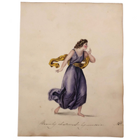 Early 19th Century British Watercolor, Beauty Chastened by Amnesia (???)