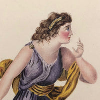 Early 19th Century British Watercolor, Beauty Chastened by Amnesia (???)