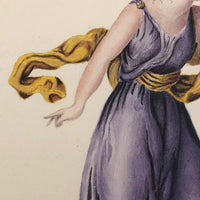 Early 19th Century British Watercolor, Beauty Chastened by Amnesia (???)