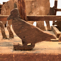 Charming Old Folk Art Animal Yard with Quite a Mix of Creatures!