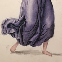 Early 19th Century British Watercolor, Beauty Chastened by Amnesia (???)