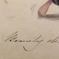 Early 19th Century British Watercolor, Beauty Chastened by Amnesia (???)