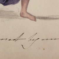 Early 19th Century British Watercolor, Beauty Chastened by Amnesia (???)