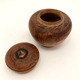 Treen Souvenir Jar with Inlay