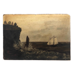 Moody 19th Century Oil Seascape on Windor & Newton Board