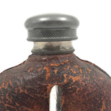 Antique Leather and Silver-plate Glass Flask