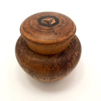 Treen Souvenir Jar with Inlay