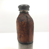 Antique Leather and Silver-plate Glass Flask