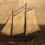 Moody 19th Century Oil Seascape on Windor & Newton Board