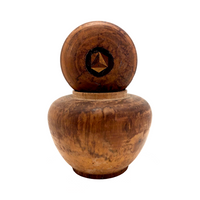 Treen Souvenir Jar with Inlay