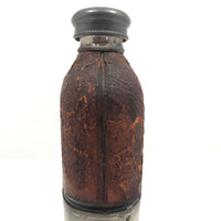 Antique Leather and Silver-plate Glass Flask