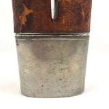 Antique Leather and Silver-plate Glass Flask