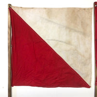Allen Smith's WWII Era Red and White Signal Flags, A Pair