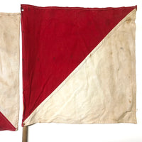 Allen Smith's WWII Era Red and White Signal Flags, A Pair
