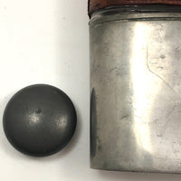 Antique Leather and Silver-plate Glass Flask