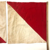 Allen Smith's WWII Era Red and White Signal Flags, A Pair