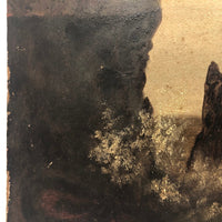 Moody 19th Century Oil Seascape on Windor & Newton Board