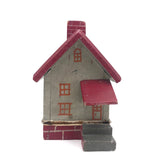 Great Old Red and Gray Painted Folk Art House