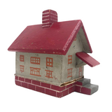 Great Old Red and Gray Painted Folk Art House
