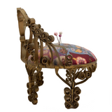 Gold Painted Tin Can Trampy Pin Cushion Chair