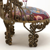 Gold Painted Tin Can Trampy Pin Cushion Chair