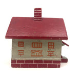 Great Old Red and Gray Painted Folk Art House