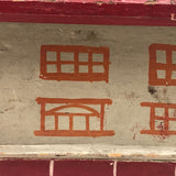 Great Old Red and Gray Painted Folk Art House