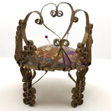 Gold Painted Tin Can Trampy Pin Cushion Chair