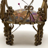 Gold Painted Tin Can Trampy Pin Cushion Chair