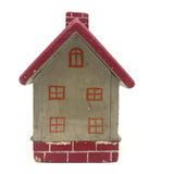 Great Old Red and Gray Painted Folk Art House