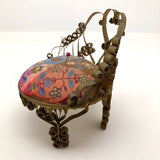 Gold Painted Tin Can Trampy Pin Cushion Chair