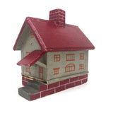 Great Old Red and Gray Painted Folk Art House
