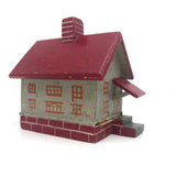 Great Old Red and Gray Painted Folk Art House