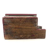 Great Old Red and Gray Painted Folk Art House