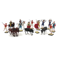 C. 1940s Mexican Folk Art Bullfighters Set