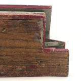 Great Old Red and Gray Painted Folk Art House