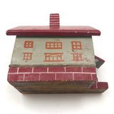 Great Old Red and Gray Painted Folk Art House