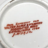 Rare Wileman & Shelley China Chocolate Cup for Walter Baker & Co, Dorchester, MA