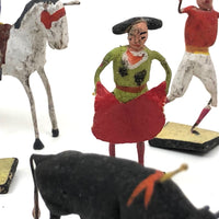 C. 1940s Mexican Folk Art Bullfighters Set
